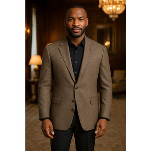 Hickey Freeman Sport Coat Men 42 R USA Loro Piana Zelander Jacket Vintage Luxury